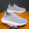 Men's Shoes One-pedal Lazy Shoes Autumn New Mesh Breathable Casual Shoes Foreign Trade Fly-woven Soft-soled Socks Shoes