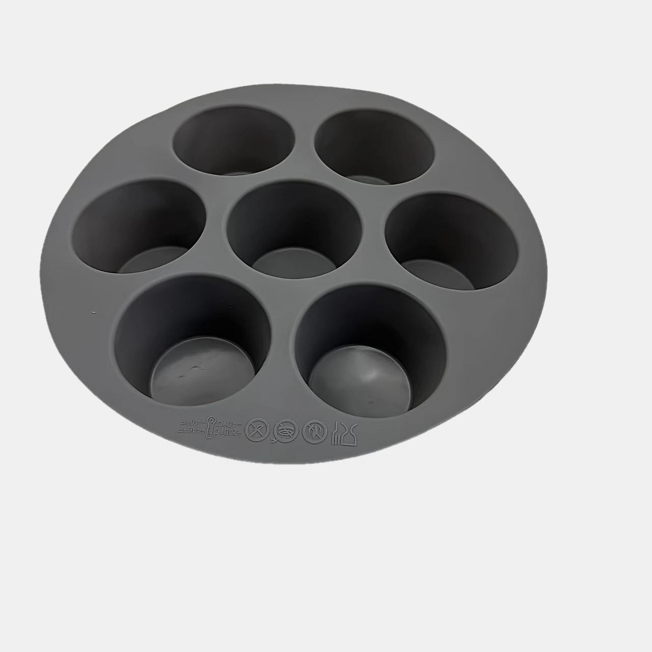 

Универсальная силиконовая форма для выпечки во фритюрнице - Складная, с антипригарным покрытием для тортов, кексов, маффинов и яичных закусок - Незаменимый кухонный аксессуар 1pc серый