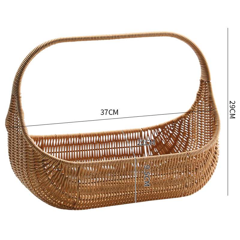 Creative Imitation Rattan Fruit Hand Basket Gift Basket Flower Basket Picnic Basket