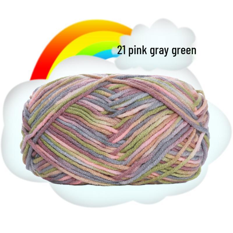 Gradient 5-Ply Medium Thick Baby Velvet Yarn for Crochet and Knitting