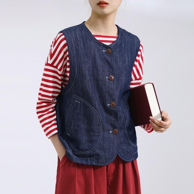 Vest Denim Women Summer Casual Sleeveless Shawl Casual Sleeveless Coat Camisole Vest Tops