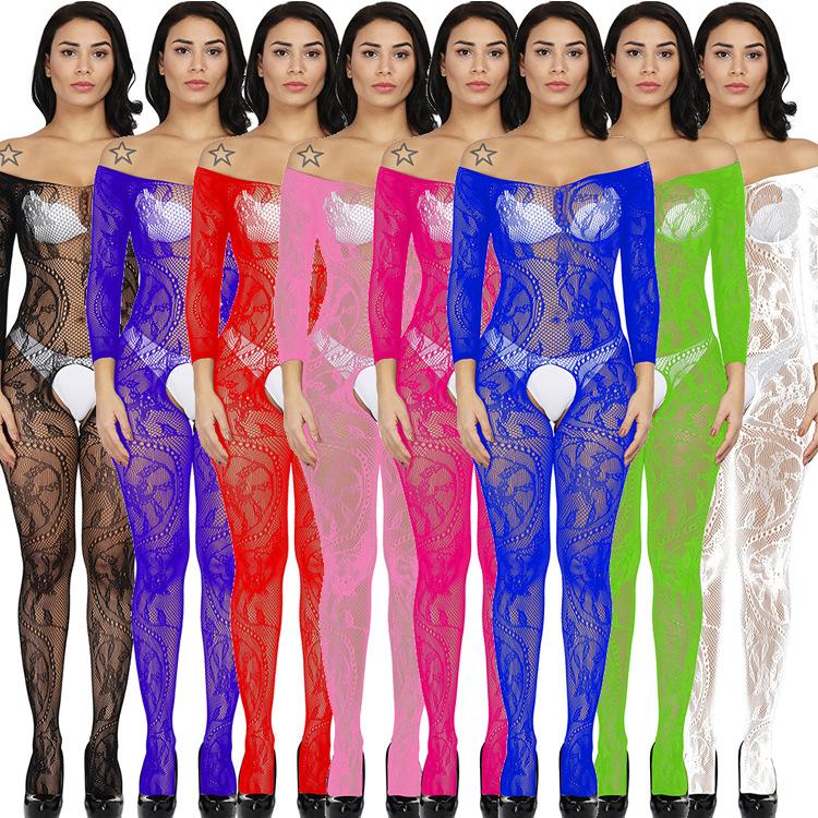 Sexy Underwear Online Sexy One-piece, Neck-hanging One-piece Stockings, Open-ended Hollowed Out On All Sides