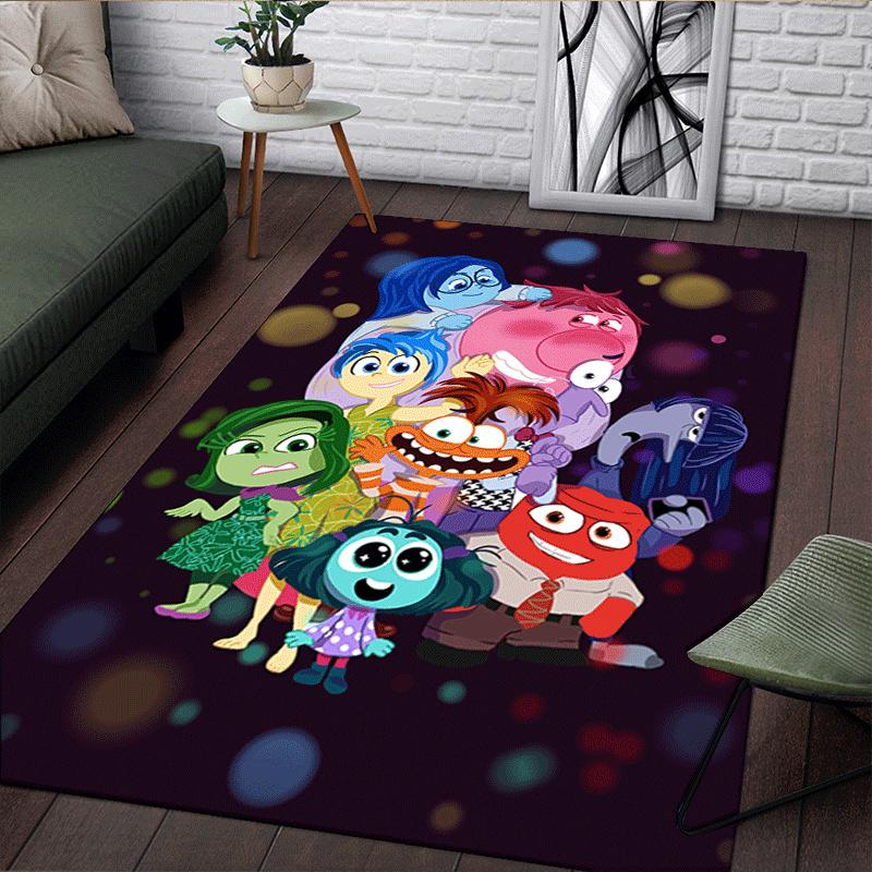 1pc Inside Out Pattern Area Rug Soft Flannel Floor Mat for Living Room,Office,Bedroom and Carpet,Sofa Coffee Table Floor Mat