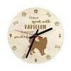 Papillon, Continental Toy Spaniel, Butterfly Dog - Clock with Dog, Wooden Clock with Engraving, Personalised Clock by