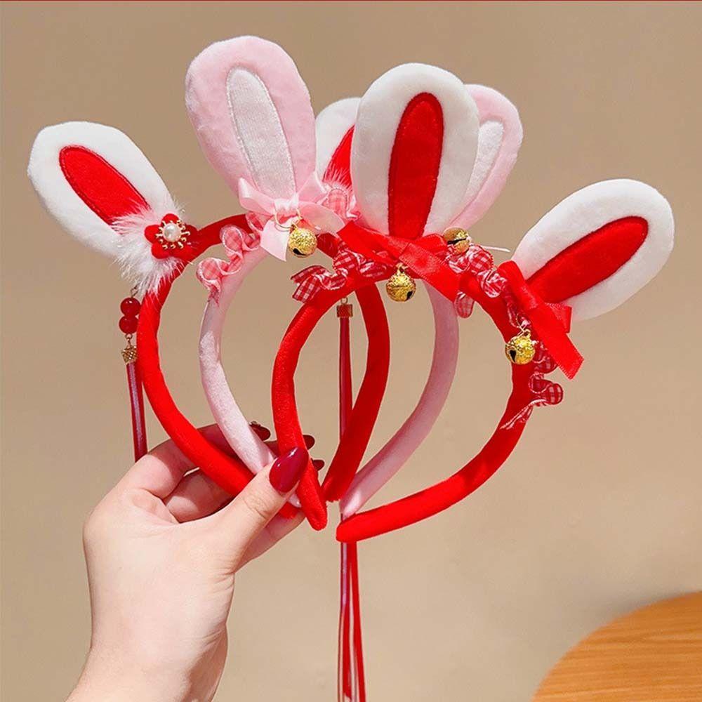 Year Hair Hoop Rabbit Ear Hair Hoop Korean Style Hair Band Children's Headband Cat Ear Hair Hoop