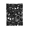 The Nightmare Before Christmas Flannel Blanket Jack And Sally Throw Blankets for Bed Sofa Couch 200x150cm Rug Piece,