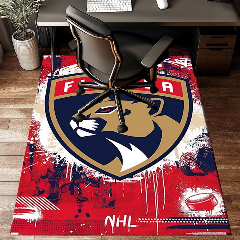 Panthers Team Spirit Floor Mat for Living Room, Game Rooms, Office, Bedroom, Office Floor Mat Playful Design, Christmas fan gifts