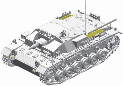 Platz Dragon WKII Deutsche Armee Typ III mit Magic Track Plastikmodell DR6851MT 1/35 Sturmgeschütz C/D