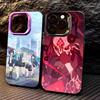B-Blue Archive Anime The Animation  Phone Case For iPhone17,16,15,14,13,12,11 Plus,Pro Max Colored Silver Plated Inside Cover