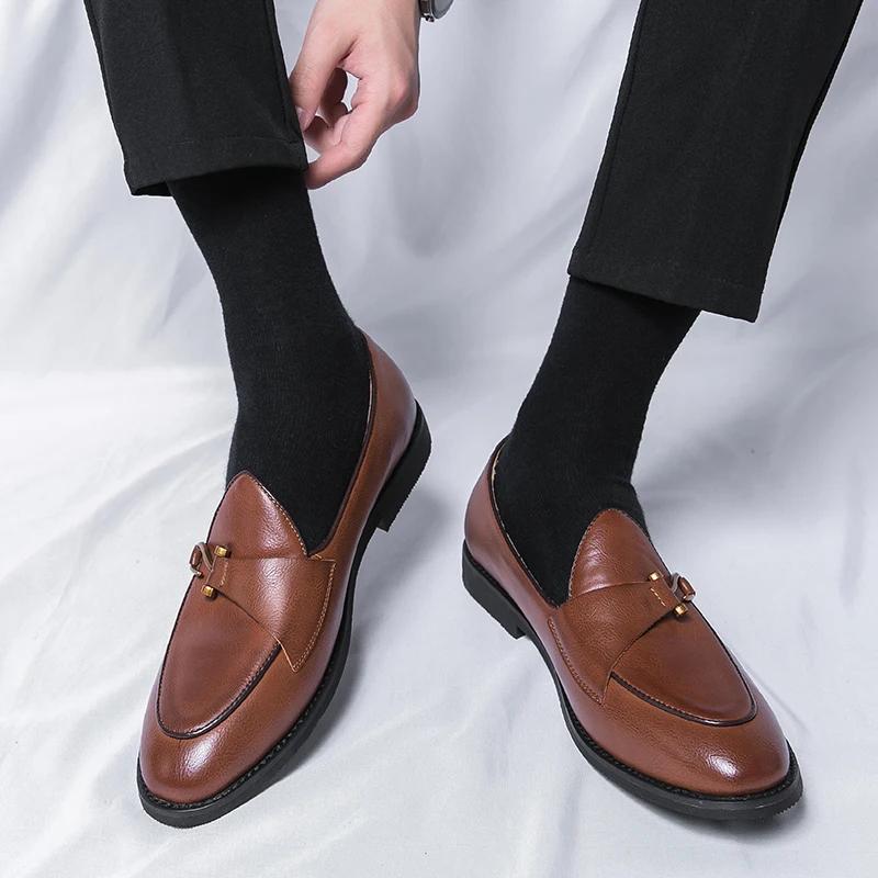 Scarpe da Uomo Pelle Maschio Uomo Uomo Oxfords Scarpe Eleganti per Uomo Mocassini di Lusso Firmati Platform Uomo Scarpe in Pelle da Uomo