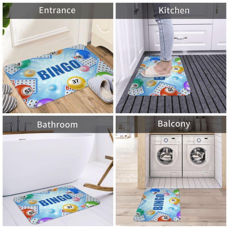 Game Bingo Doormat Mat Anti-Slip Kitchen Bathroom Toilet Rug Carpet 40*60cm
