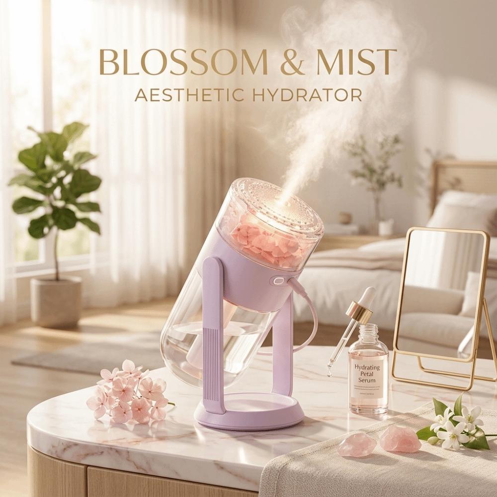 Crystal Salt Stone Shaking Head Humidifier Ambient Light USB Humidifier Room