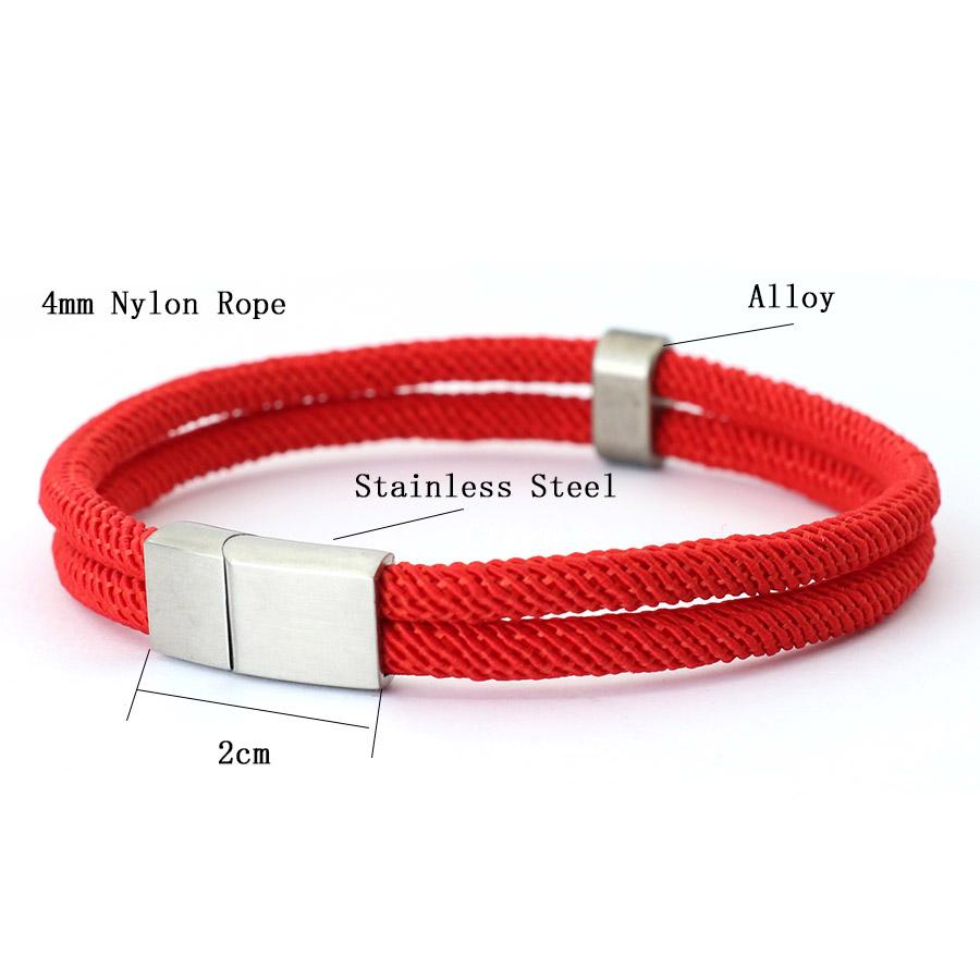 Bracelet Homme Mode Acier Inoxydable Boucle Magnétique Bracelet Enroulable Manchette Pulseria Hombre Corde Nautique Plage Braslet Cadeaux Pour Lui