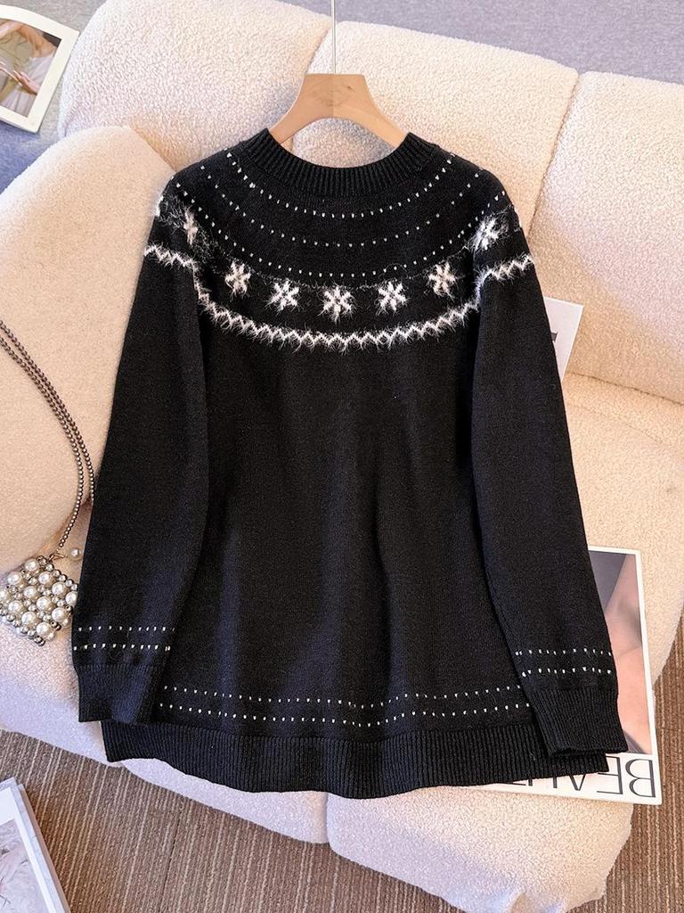 Plus Size Women's Lazy Style Knit Cardigan, Long Sleeve Autumn Winter Sweater (130-300 Jin)