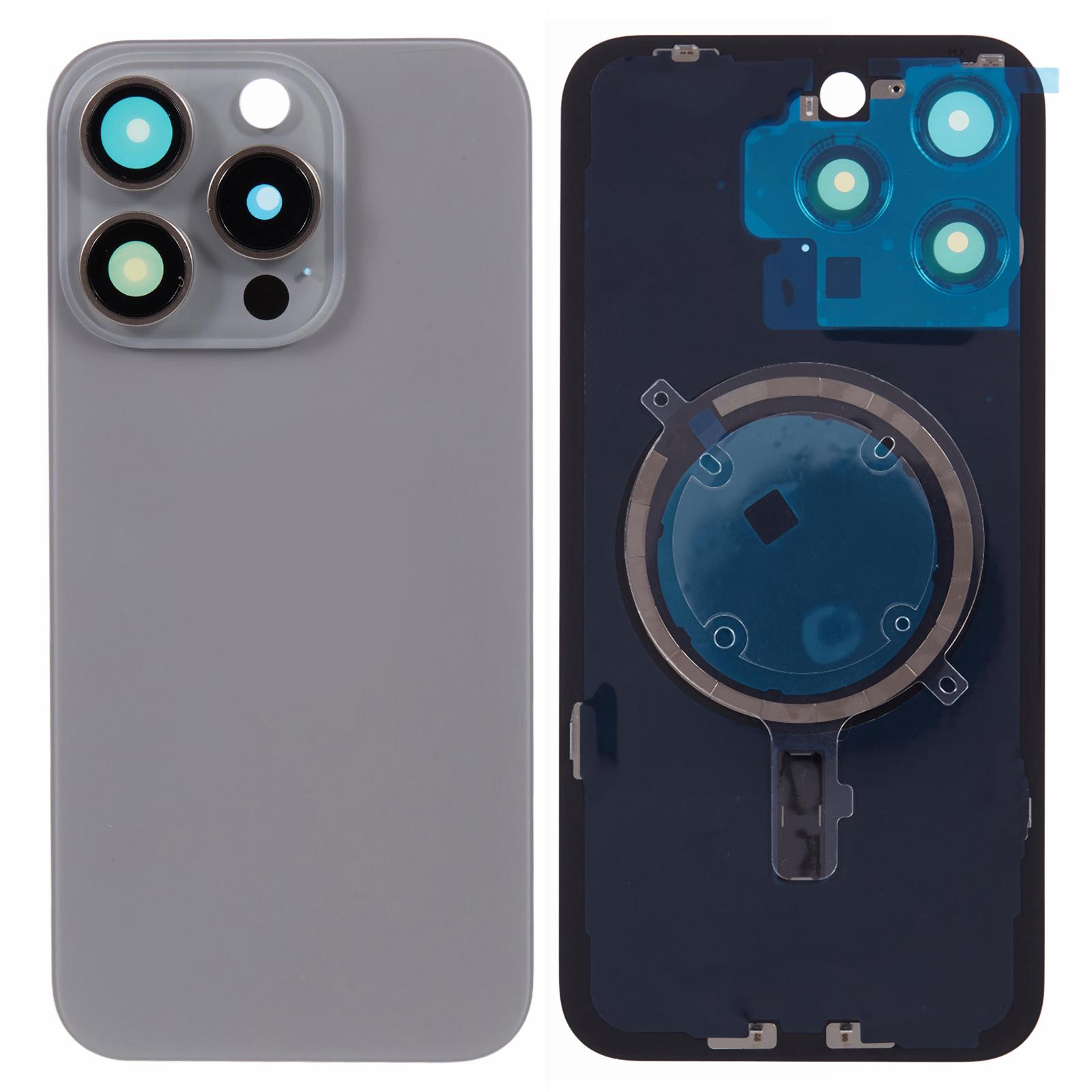 

Корпус акумулятора з кронштейном + кришка об єктива камери для iPhone 15 Pro Max (Без логотипу) Natural