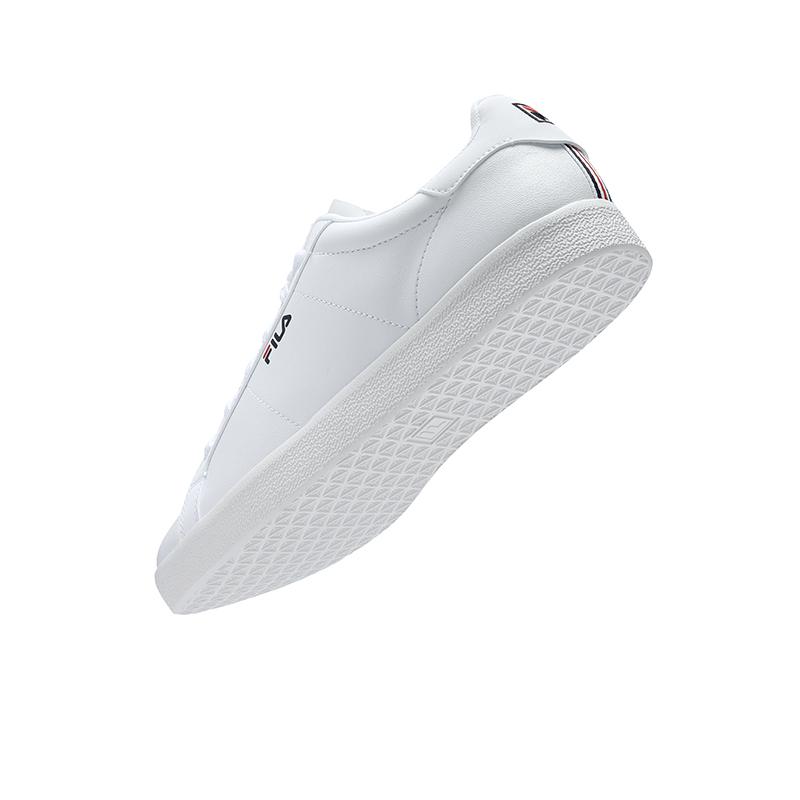 FILA Court Deluxe Casual Lace-Up Slip-Resistant Breathable Durable Low-Top Skate Shoes Men Sneaker White T12M024301LWT