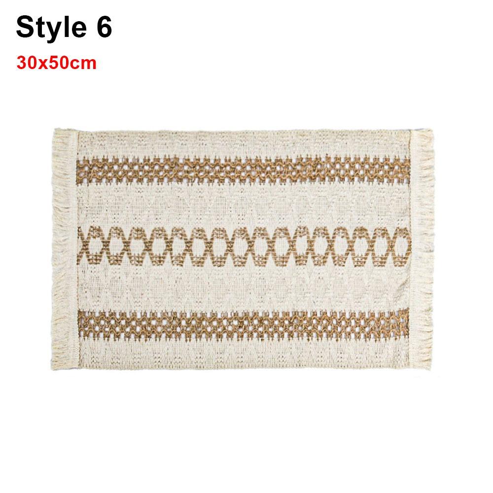 1 Stück Natürliche Baumwolle Leinen Jute Platzset 30x50cm Tischset für Zuhause Essen Hochzeitstafel