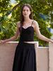 KINDABABY Classic Bustier Blouse Top - Black