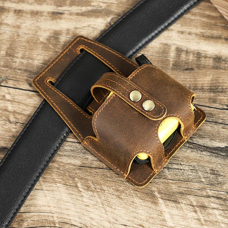 Durable Tape Measure Holder Electrician Tool Simple Leather Tape Belt Tool Holsters