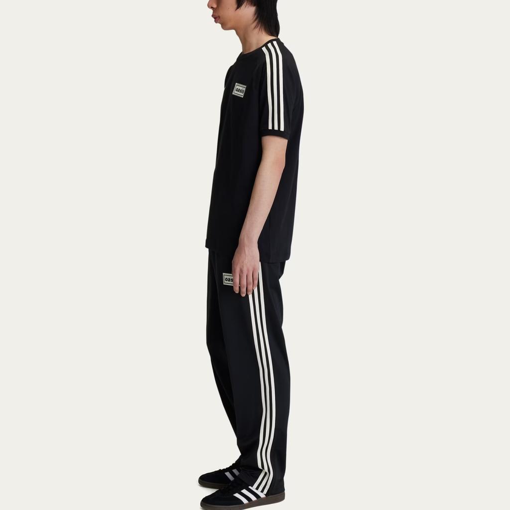 Adidas Originals X Oasis Collaboration 3-Stripes SS25 Tour Soft Slim Fit Short Sleeve T-Shirt Unisex Tops KT-3445