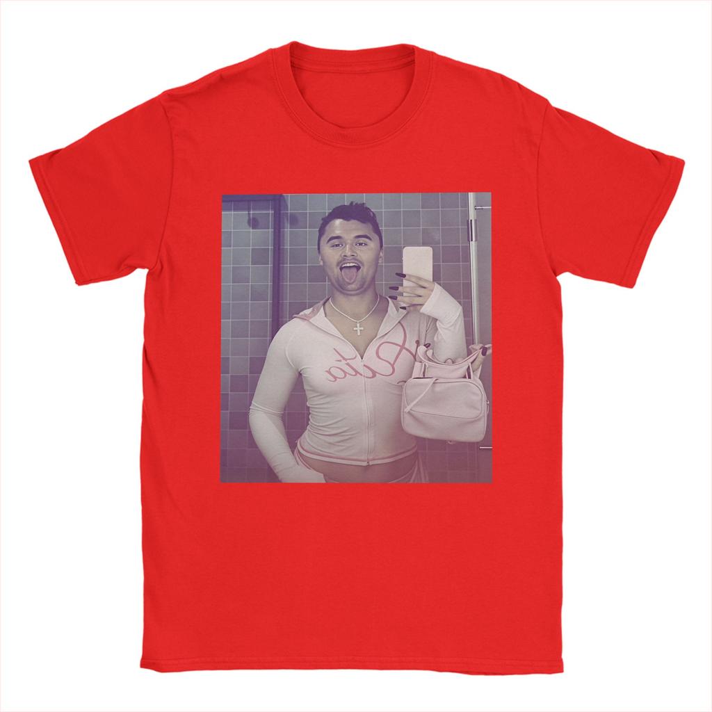 Pink Charlie Kirk T Shirt Beach Y2k Funny T Shirts Cotton Harajuku Tshirt For Couple Short Sleeve Custom Logo Clothes