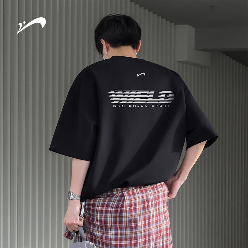 Guirenniao Men s Letter Print Ice-Silk Cooling T-Shirt 3XL