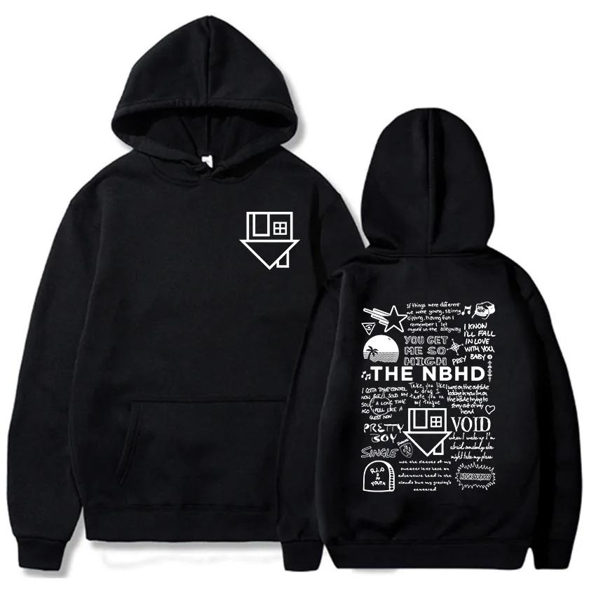 Long Sleeve Autumn Winter Warm Hoodie The Neighbourhood NBHD Band Print Men Women Hip Hop Men's Outdoor Hooded Sweatshirt