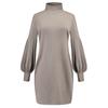 Casual Fashion Women's Thread Solid Color Round Neck Long Sleeve Hip Dress