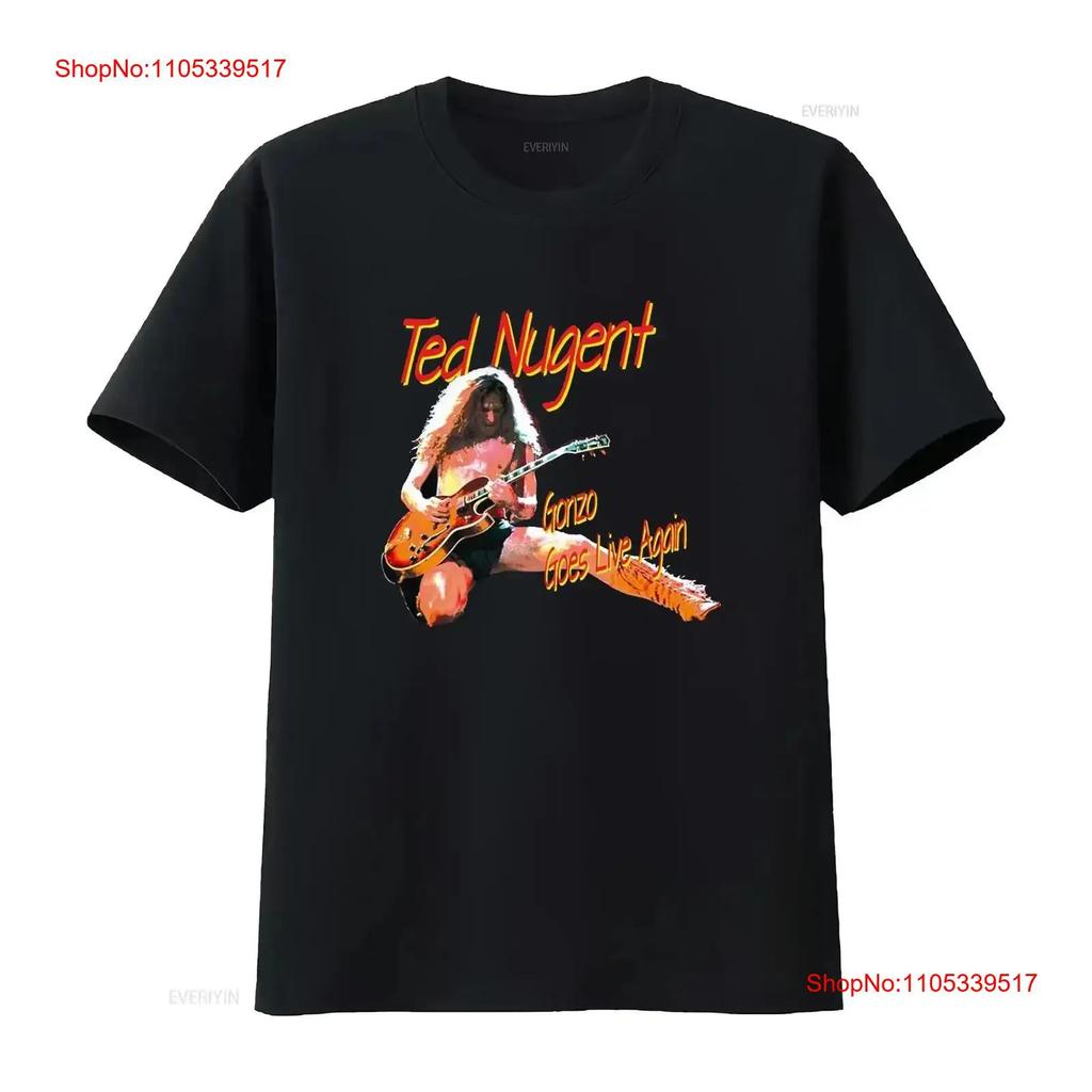 Ted Nugent T shirt Black Men vintage Washed Soft designer clothes Casual For Everyday Wear Slig