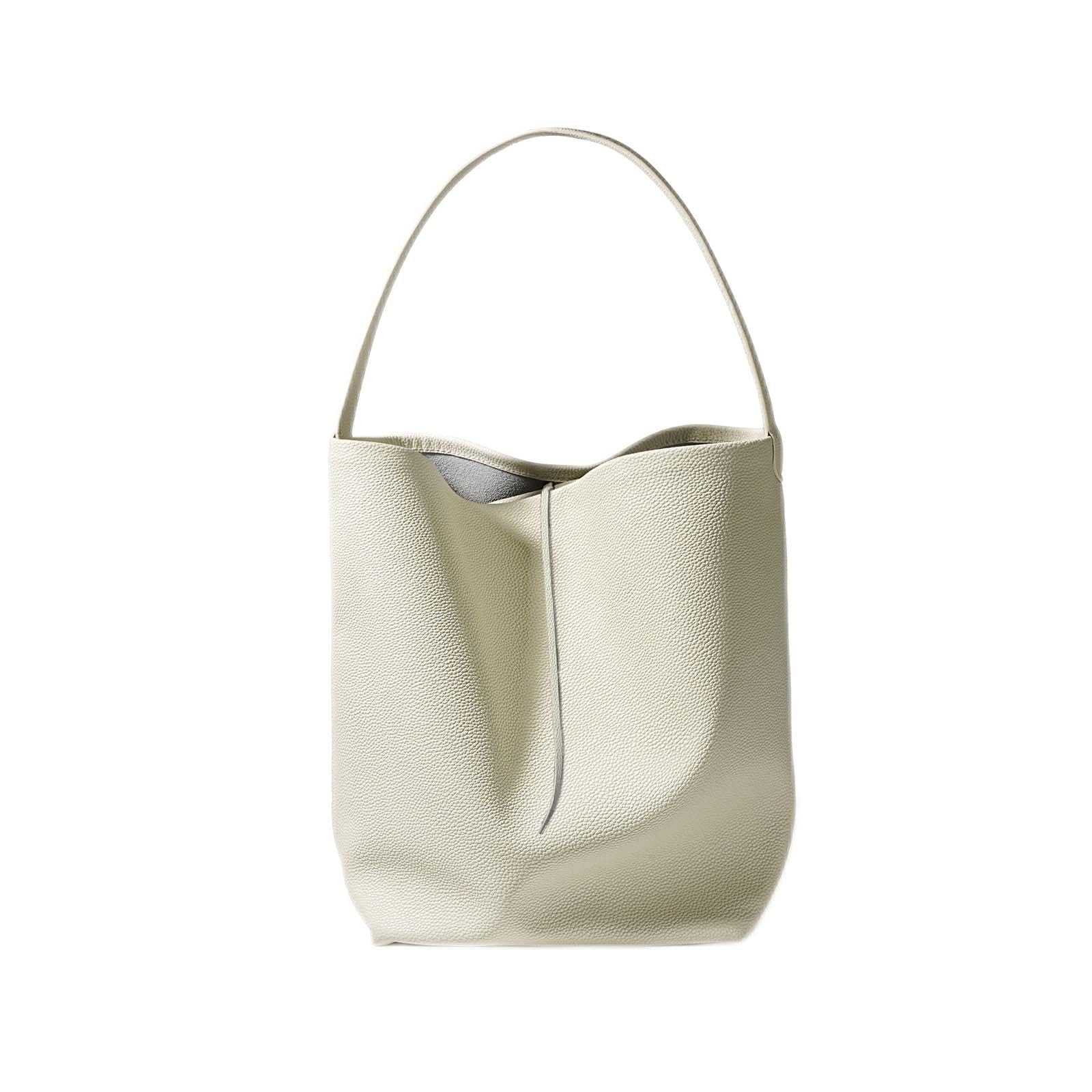 

ANA McQueen Genuine Leather Large Tote (L, White)