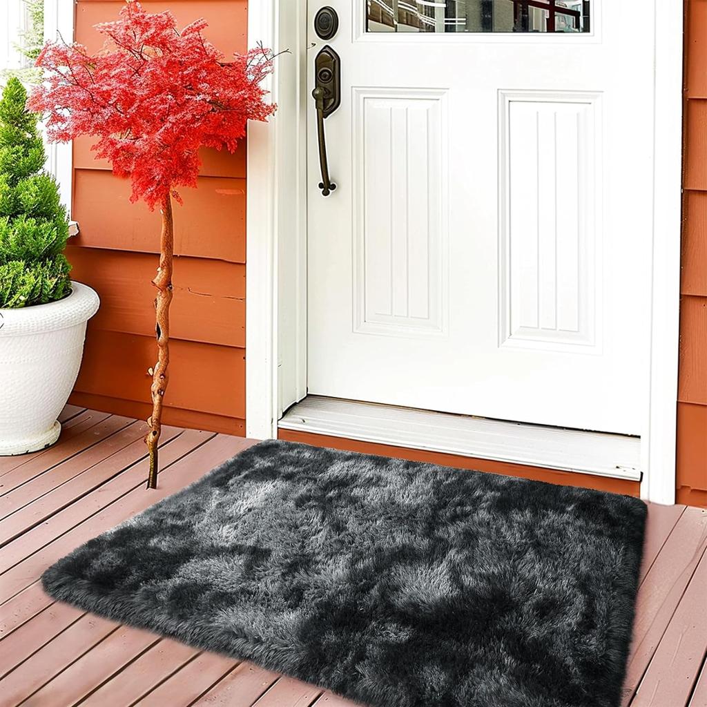 Silk Wool Bedside Rug Living Room Bedroom Baby Room Soft Home Decor Rug Washable Stain Resistant Floor Mat