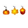 LED Pumpkin & Maple Leaf String Lights for Halloween & Thanksgiving Decor
