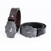 Gentleman Waist Accessories Black Cowhide Belt Ancient Costume Props Adult Engraved Fashion Retro Belt