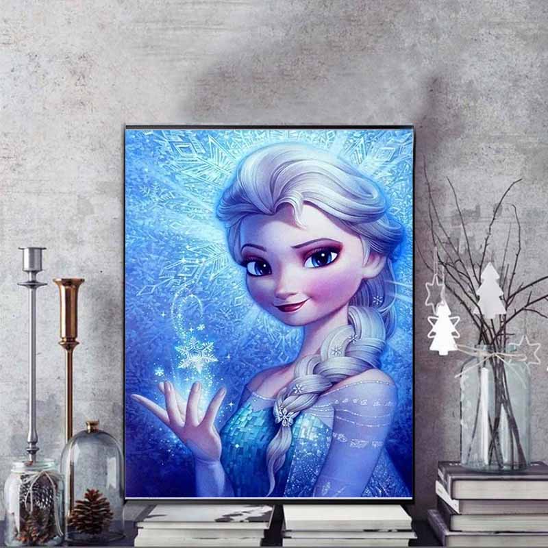 Disney Diamond Painting Frozen Elsa Magic Theme Art Painting Rhinestone 5D Mosaic DIY Cross Stitch Gift Home Decor