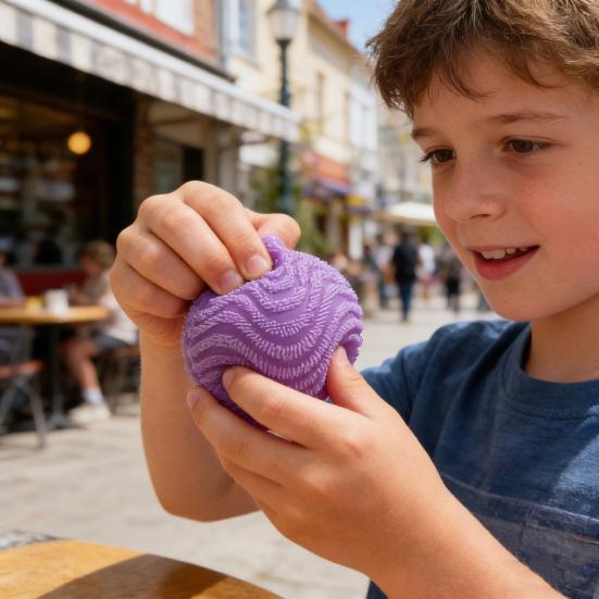 Texturovaná míček na odbourání stresu Měkký pružný chlupatý míček Mačkací hračka Proti úzkosti Přenosný Cestování Škola Kancelář Stresový míček Hračka na mačkání