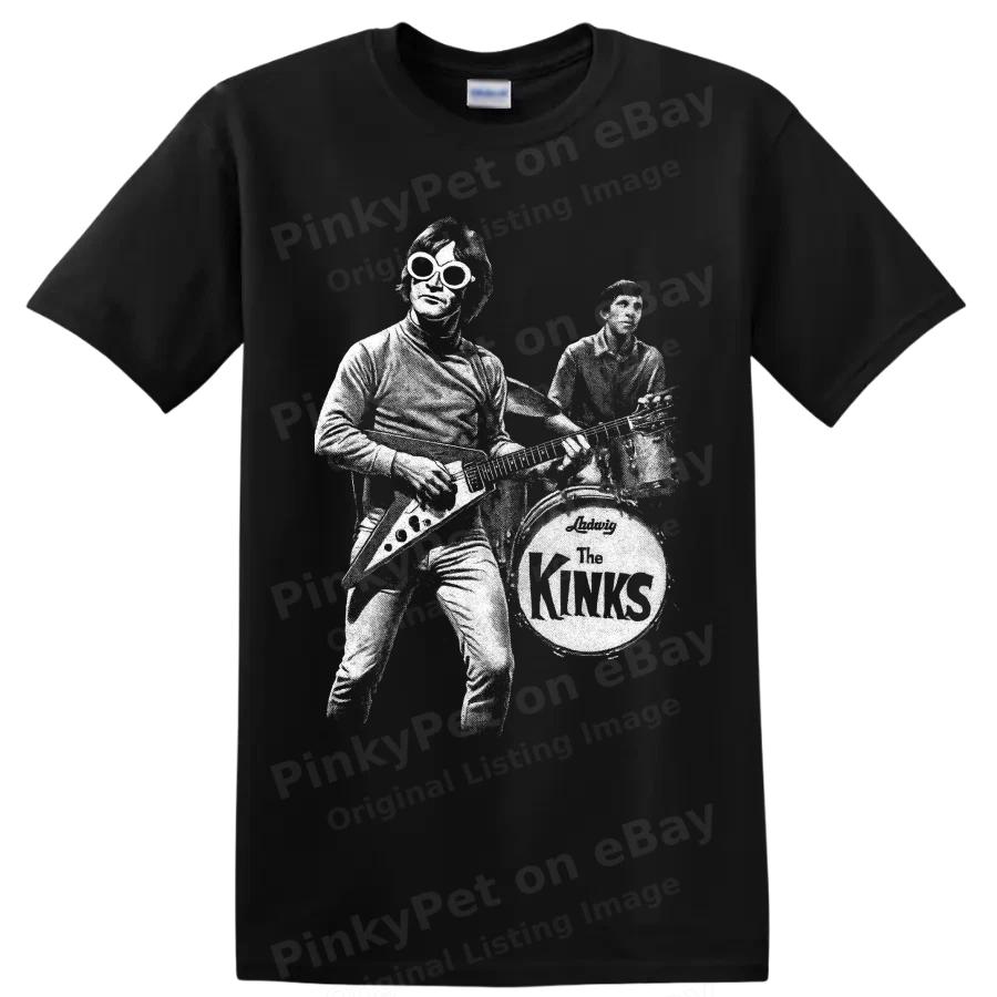 The Kinks Dave Davies Mick Avory British Rock Band Portrait T Shirt Classic Tee