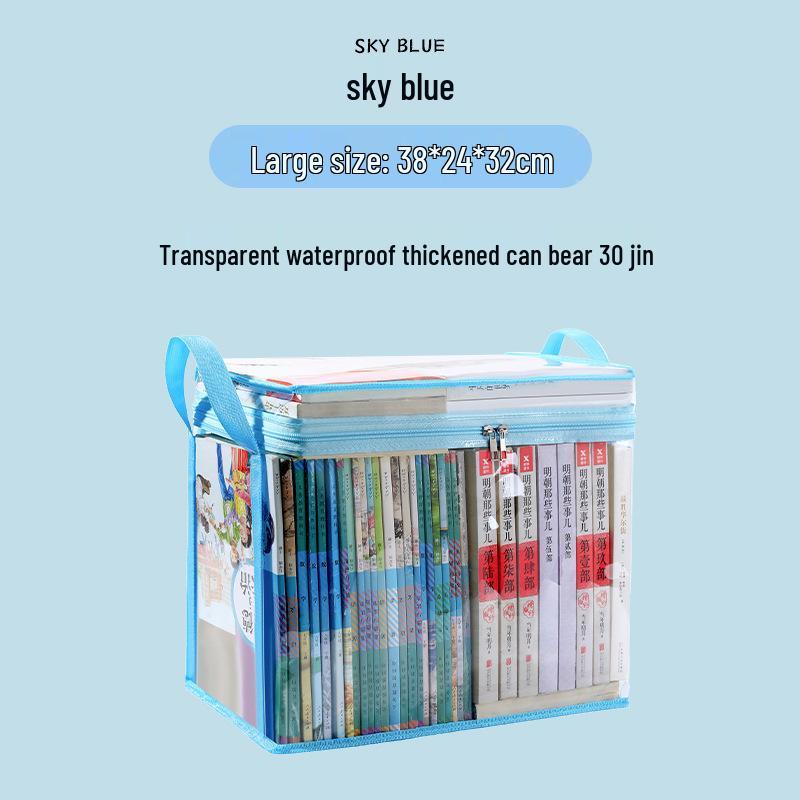 Transparent Large-Capacity Book Storage Bag for Students and Classrooms