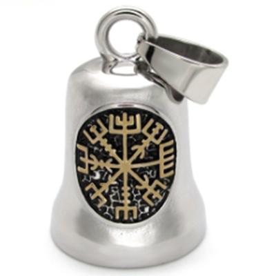 Cycling Bell Guardian Stainless Steel Portable Good Luck Bell Keychain Pendant with Chain for