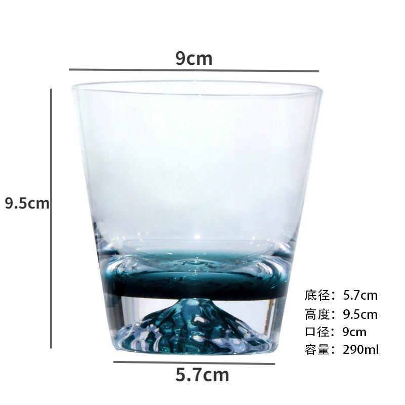 Fuji Mountain Drinking Cup Retro Japan Style Glass Cup Hand Made Teacup Whiskey Glass Tibetan Mountain Cup Water Glass Durable
