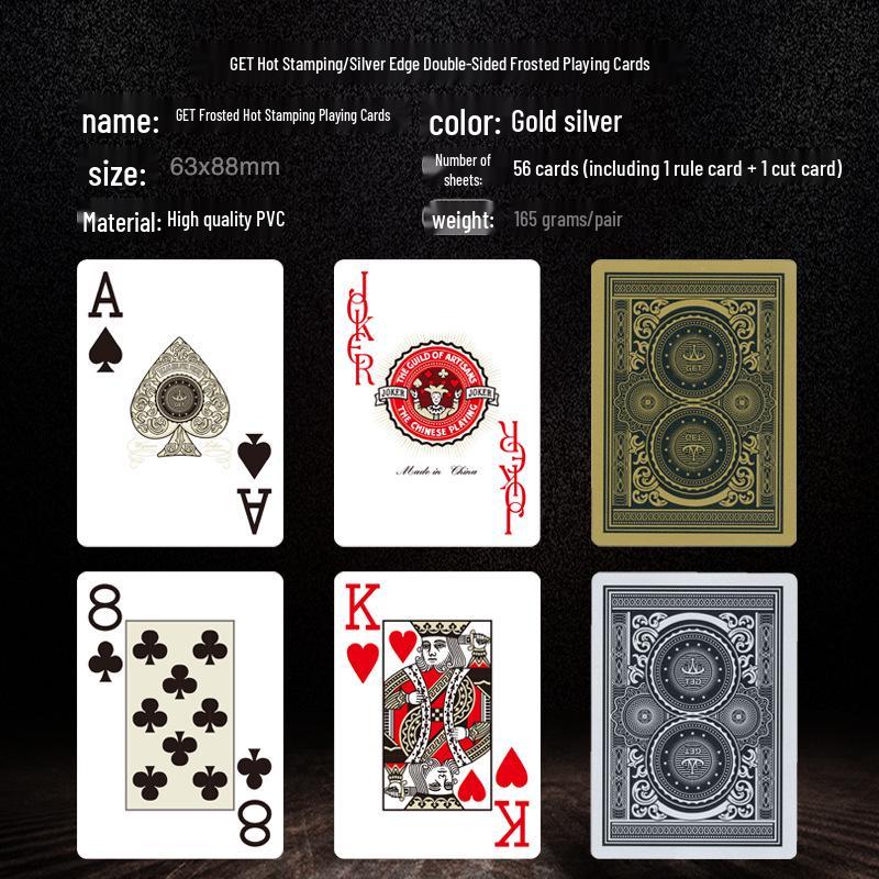 Gold Foil Texas Hold'em Playing Cards – Waterproof, Gold-Edged, Perfect for Home Games