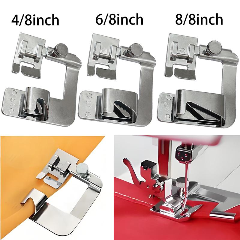 6 Pcs Sewing Machine Foot Press Foot Rolled Hem Feet Household Multi Functional Sew Accessories Hemming Foot Roll Hem Foot