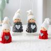 2 Stück Niedlicher Weihnachts-Hängeengel Gesichtsloser Weihnachtsmann Puppe Ornament Weihnachtsbaumdeko Für Zuhause Figuren Kinder Neujahrsgeschenk Zubehör