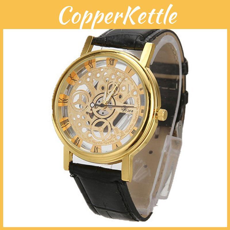 Elegant Men's Stainless Steel Quartz Military Sport Dial Wrist Watch For Timeless Style