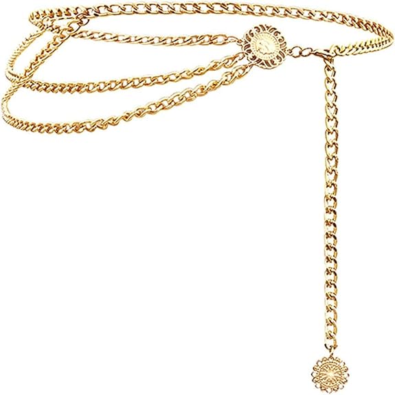 Belts for Women and Girls Stylish Kamarbandh Kamar Chain Waist Belt for Dresses Jeans Saree