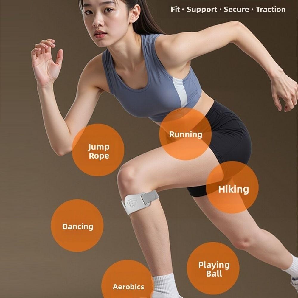 Silicone Patella Knee Strap Knee Support Knee Pain Relief Support Brace  Women Men