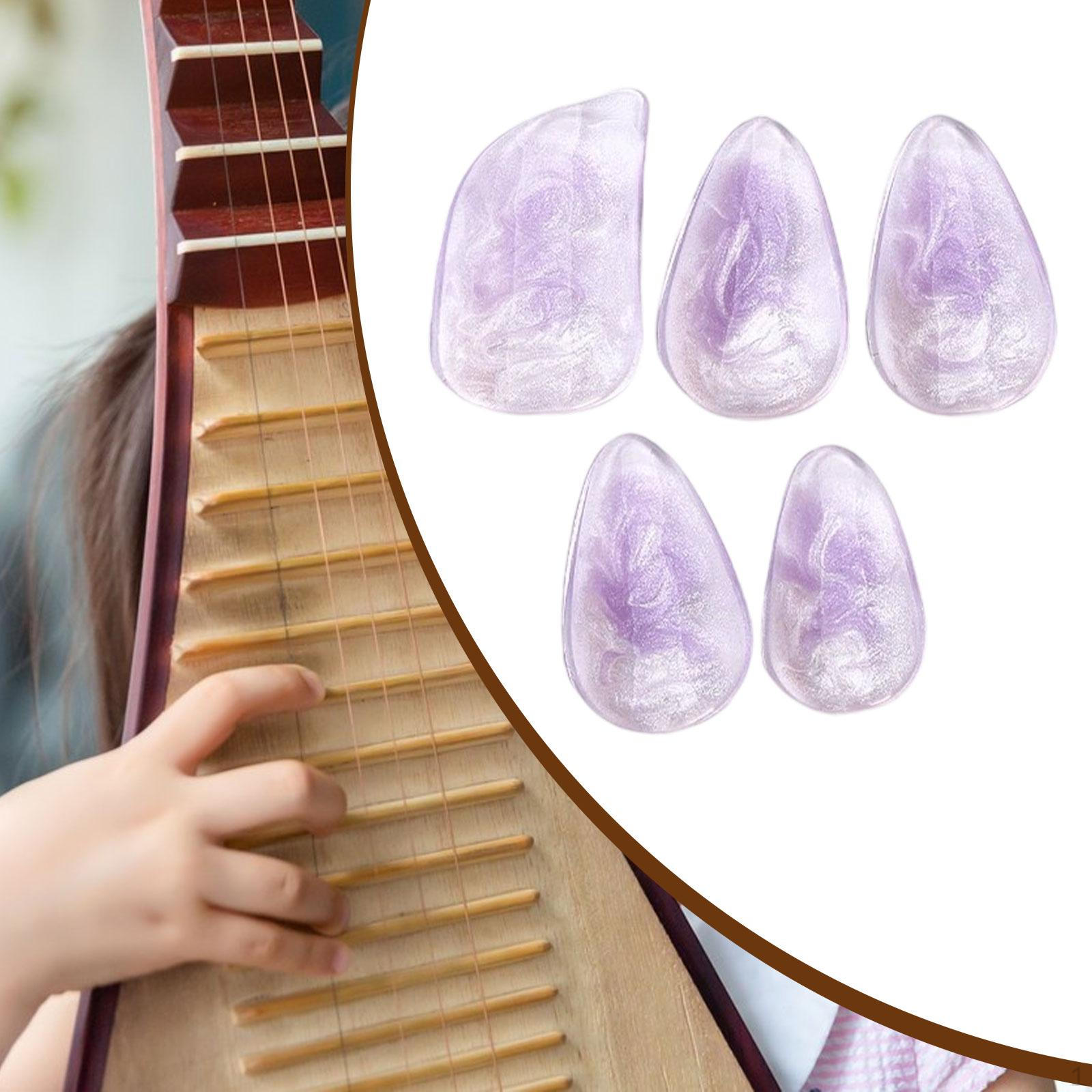 

Pipa Nails Finger Protectors Comfortable Unique Artistic PC Picks for String Instrument Purple S