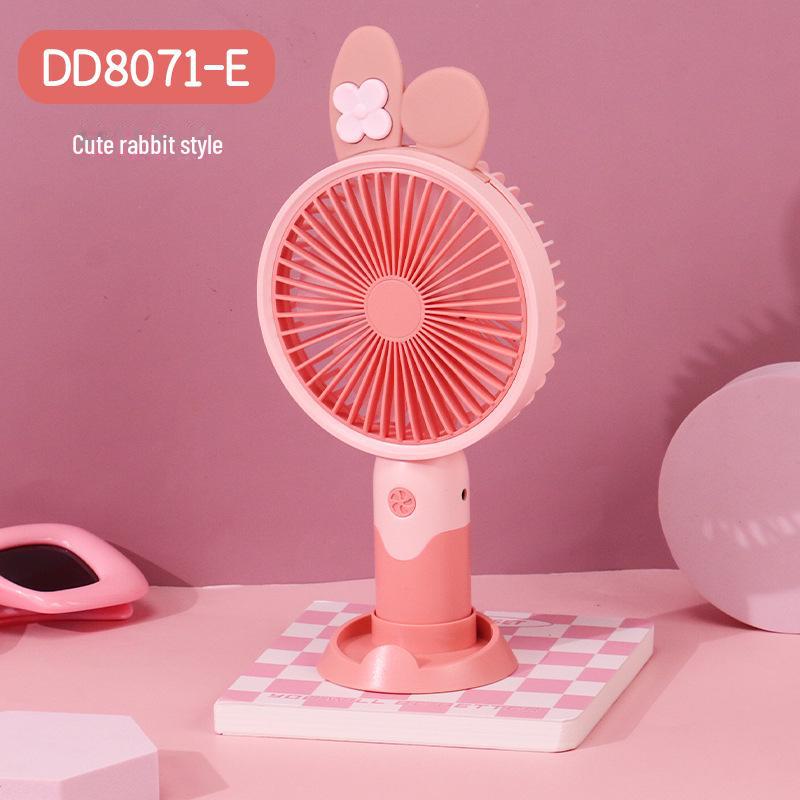 Ventilator portabil USB cu desene animate - Mini ventilator electric de birou pentru uz exterior