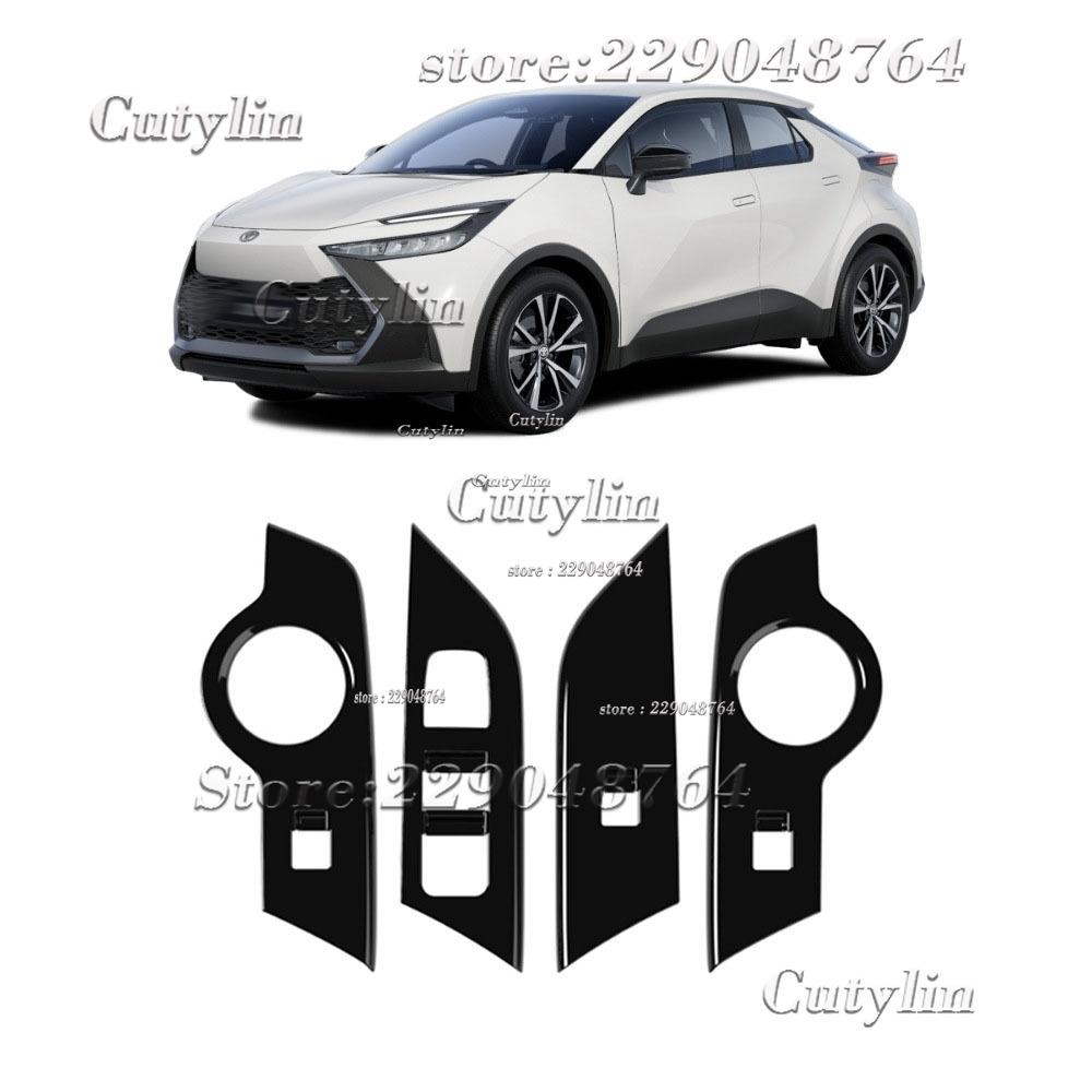 For Toyota CHR C-HR 2024 2025 ABS Carbon Fiber Gear Shift Konb Panel Cover Trim Window Lift Switch Control Button Accessories