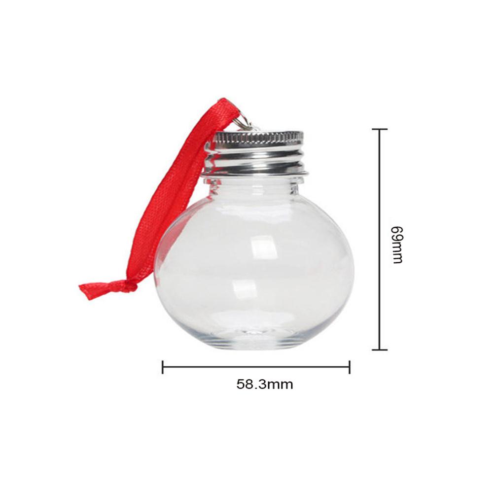 Świąteczne wypełniane ozdoby na drzewko w kształcie butelek na wino, żarówek, dzwoneczków, choinki, przezroczyste plastikowe kule