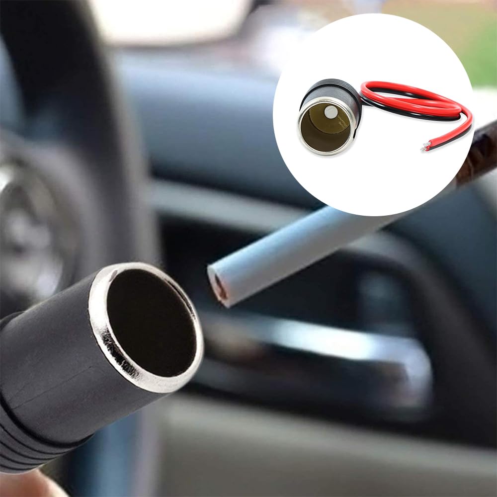 Gniazdo zapalniczki samochodowej, Gniazdo żeńskie, Zestaw 4 sztuk, 12/24/36V, Do zwiększania zasilania samochodowego